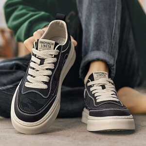
Canvas men's shoes for autumn breathable and anti-odor black cloth shoes popular camouflage shoes anti-slip height-enhancing casual sports trendy shoes