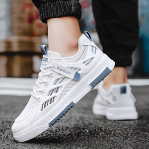 Men's shoes in summer breathable and deodorant, anti -odor net shoes trend wild casual shoes Student sports soft bottom white tide shoes