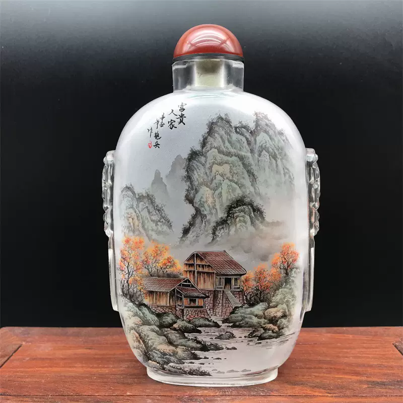 鼻煙壺 工芸品 瑠璃 四君子 梅蘭竹菊 【公式通販】 鼻煙壺 工芸品 瑠璃 四君子 梅蘭竹菊 【公式通販】