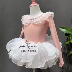 New Cute Princess Autumn and Winter Long-Sleeved Lace Children's Performance Ballet Dance Exam Jumpsuit Gymnastics Practice Suit