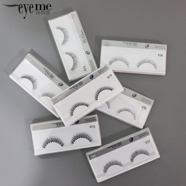 Korean Eyeme fake eyelashes single cluster V -type W -shaped makeup artist Royal Nature can repeat glueless 1 pair
