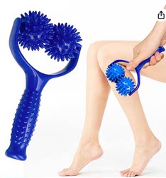 Handheld thorn ball massage stick Fascia meridian yoga cervical hedgehog ball muscle relaxation massage ball roller