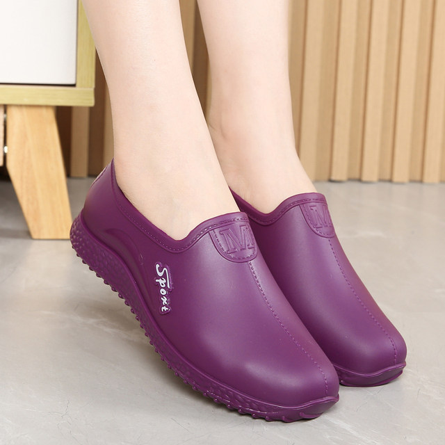 New rain boots for women's non-slip low-top water shoes fashionable rain boots for women's waterproof car washing work shoes for kitchen rubber shoes for women