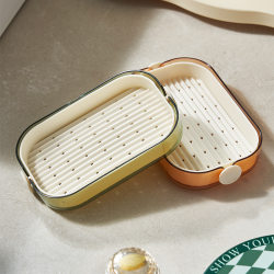 Large capacity drainable soap dish soap dish