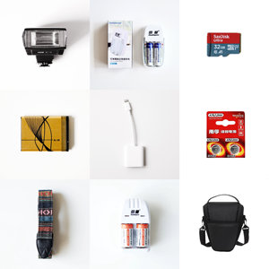 
Zhizhi Film Camera Accessories Collection No. 5 No. 7 Rechargeable Battery Yinyan BY18 Flash DSLR Back Strap