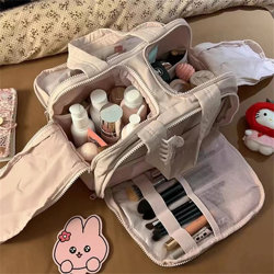 Large Capacity Cosmetic Bag for Women 2025 New Model Portable Partitioned Storage Bag Travel Toiletry Bag Xiaoerwang