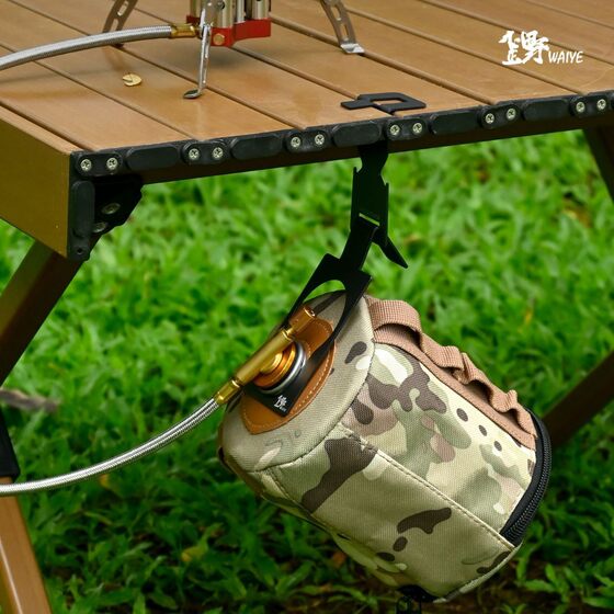 
Waiye outdoor camping multifunctional cassette split stove IGT table egg roll table tactical table folding table gas tank hook