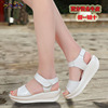 Full cowhide soft surface 2021 new summer leather women,s thick-soled mother wedge casual large-size soft-soled platform sandals