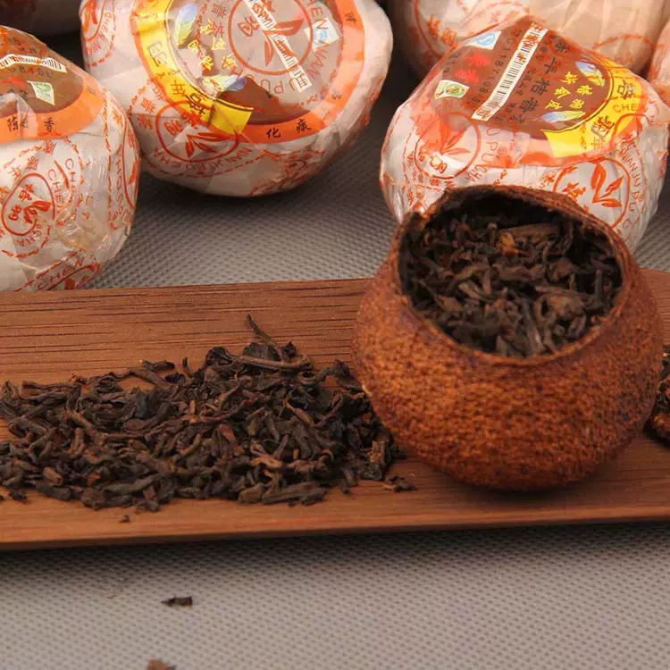 特卖新会特产陈皮普洱柑普普洱茶312陈年桔普茶新会橘普枣香