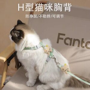 Little Seven Cat Templars Direction Rope Fighting Freshly Out of Cat Rope Pet Back Belt Chain Adjustable Cat Walking
