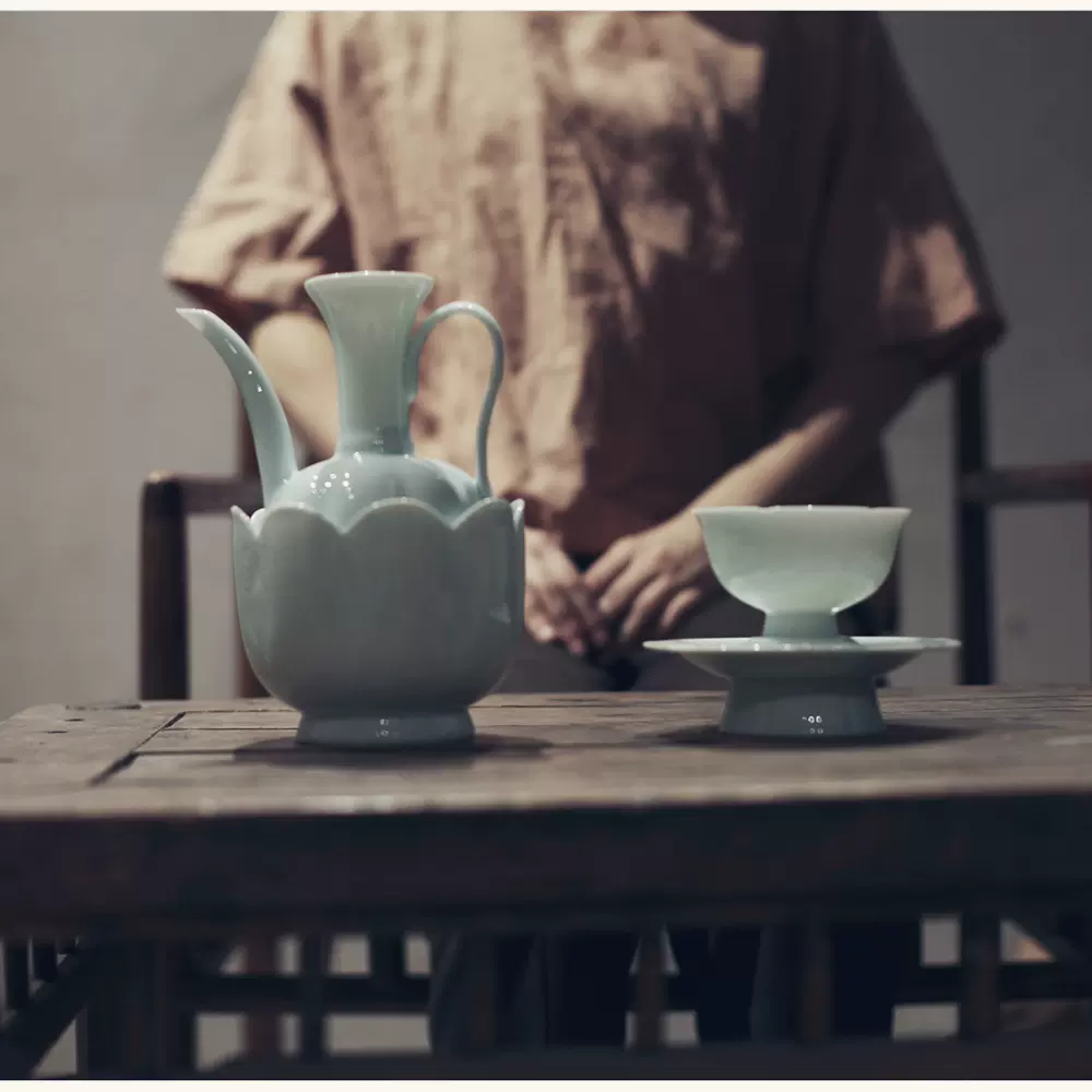 1709C20058】中国古董品 宋時代 時代唐物 湖田窯 執壺 茶壺 酒壺