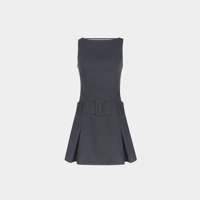 superr Millennial style cool girl retro backless sleeveless one-length short dress for women spring and autumn