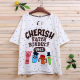 
Summer rough women's V-neck T-shirt top short-sleeved loose raglan sleeves half-sleeved pure cotton versatile fat mm T-shirt