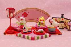 Japanese Zakka Goods Decole Cherry Blossom Season Bird Japanese-Style Ornaments Car Decorations Bakery Decorations