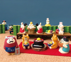 Decole Japanese-Style Goods Zakka 2021 New Product Mid-Autumn Festival Moon Viewing Series Miniature Resin Gift Small Ornaments