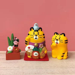 New Year of the Tiger Cat Zakka Japanese-Style Miscellaneous Goods Trendy Gift ins Resin Crafts Decole Small Ornaments