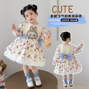 
Girls Princess Dress Lolita 2025 New Baby Dress Baby Girl Little Girl Birthday Autumn Children's Dress