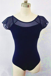 Women's New Ballet White Practice Outfit with Mesh Splicing, Strap Jumpsuit, Dance Costume, Gymnastics Outfit, Schebin Style