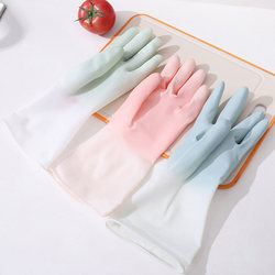 Dishwashing Gloves for Women, Kitchen Rubber Latex, Durable, Waterproof Plastic Gloves for Washing Clothes and Household Chores