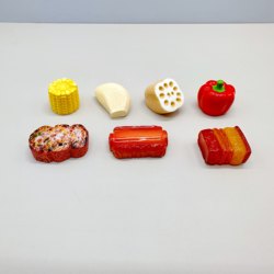 Creative Simulation Pork Belly, Garlic Steak, Lotus Root, Chili Pepper, Vegetable Food Play, Dollhouse DIY Accessories, Pretend Play