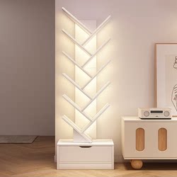 Simple Bookshelf Floor-Standing Storage Rack Living Room Tree-Shaped Small Bookcase Home Wall-Mounted Multi-Layer Narrow Gap Storage Cabinet