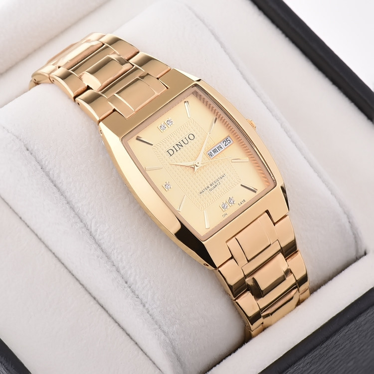 Montre Homme En Cuir,Montre Homme Rectangulaire À Bracelet Analogique