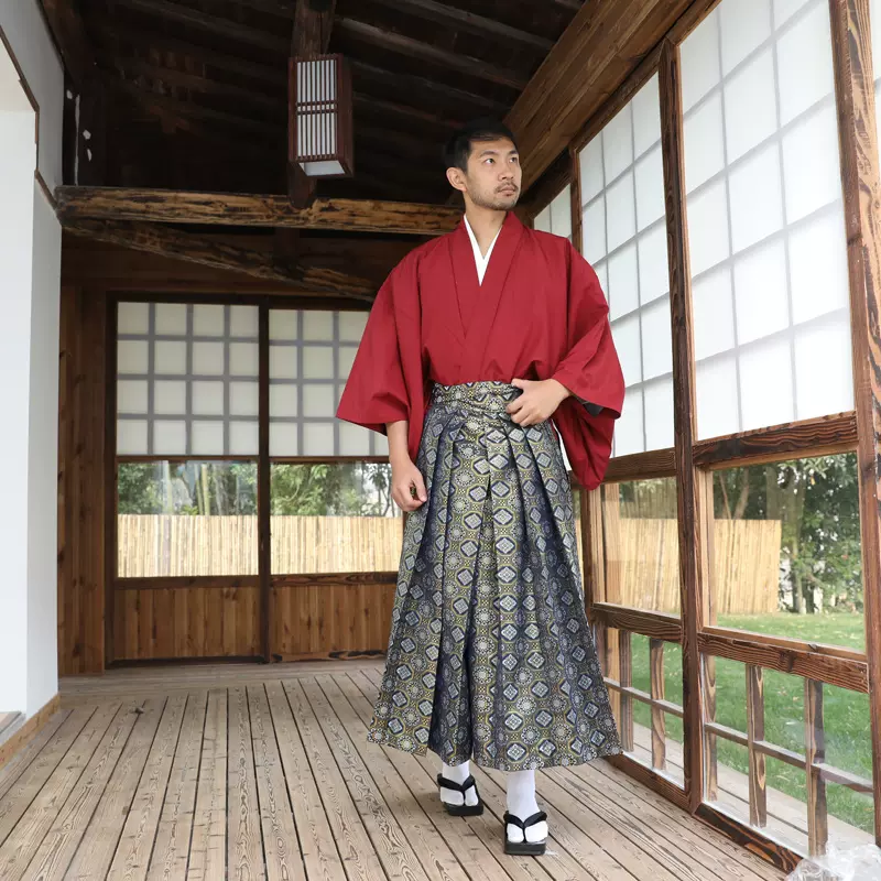 日本和服男传统武士绅士服龙云正装日式和服秋冬不易皱-Taobao