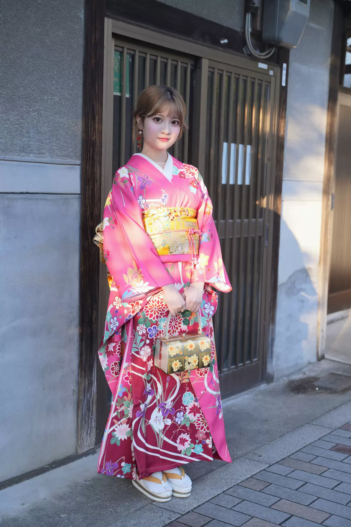 和风日本和服女改良版正装大振140衣长便穿抗皱定位花稿和服套装-Taobao