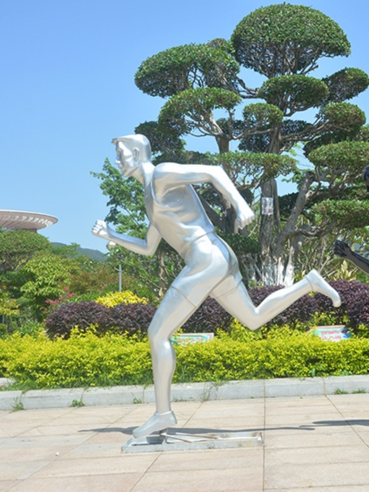 抽象跑步运动人物雕塑