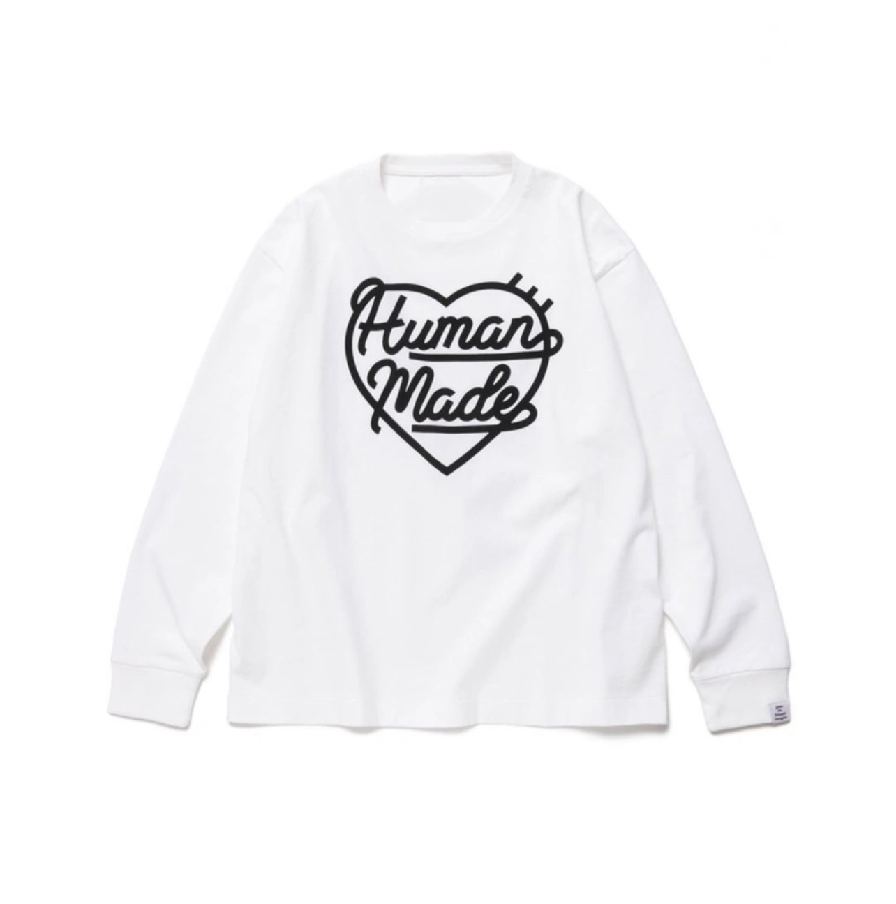 HUMAN MADE WAG HEART 爱心印花LOGO长袖纯棉休闲T恤男女情侣款