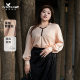 Beautiful Inn Heavy Acetate Shirt Summer Simple Slim Large Size Women's Gentle Light New Chinese Design Top
