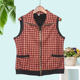Middle -aged and elderly women's vest new mothers wear vest thin velvet grandma autumn clothing plaid jackets Old people clothes hurried shoulders
