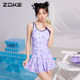 
Zhuke children's swimsuit girl one-piece dress krommi sweet cool girl junior high school student swimming training