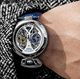 Overseas Stelling Stuhrling fully automatic hollow mechanical watch Men's business blue back transparent watch 3919
