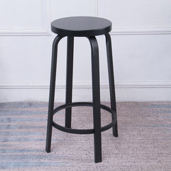 Apple Store Stool, Wrought Iron Bar Stool, Home High Stool, Simple Modern High Bar Stool Chair, Solid Wood Bar Counter Chair