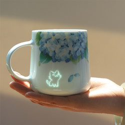 Zimu Cat Mug Jingdezhen Souvenir Girl's Birthday Gift Coffee Cup Ceramic Water Cup Home Use High Aesthetic Value