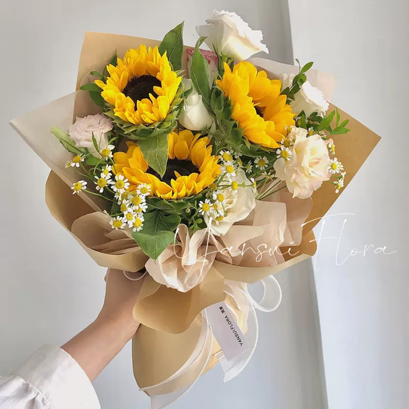 教師節禮物花束鮮花小單支向日葵洋甘菊滿天星玫瑰無錫江陰