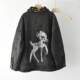 Retro leopard print thickened cotton denim jacket for women in Hong Kong style winter new printed trendy warm jacket for cotton jacket
