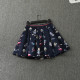 High waist slim A-line printed short skirt summer new style foreign trade women's fashion retro versatile pleated skirt skirt a