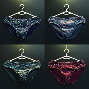 3 installed men's triangular cotton underwear whole cotton mid -waist wide side pure color large size fat guy breathable simple summer sports