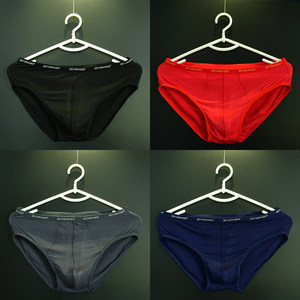 3 men's triangle mid -waist underwear Modal elastic sporty solid color simplicity and simplicity increases the age of life