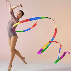 10 Pieces with Free Shipping 1.2m 4m Children's and Adult Streamers for Kindergarten Dancing, Dance Ribbons, Artistic Gymnastics Ribbons