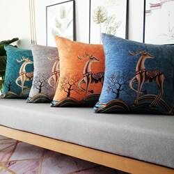 Nordic Style Thickened Chenille Sofa Cushion Car Living Room Bedroom Pillow Headboard Backrest Office Lumbar Support Pillow