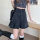 Ruffled skirt summer 2025 new large size fat girl pear-shaped body covering flesh to make her look slim denim a-line skirt