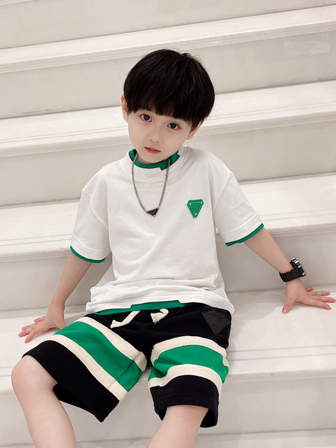 Children's clothing boys suit summer handsome Internet celebrity ...