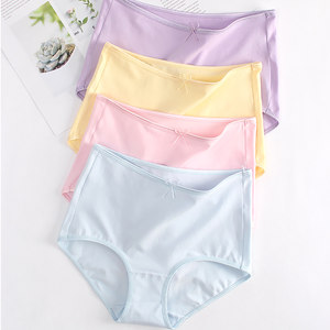 Butterfly Anfen pants female pure cotton authentic whole cotton mid -high waist elastic pourse, hip big size solid flat -angle gift box