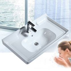 Ceramic Countertop Basin Slotted Countertop Basin Bathroom Wash Basin Bathroom Counter Basin Integrated Single Basin Wash Basin