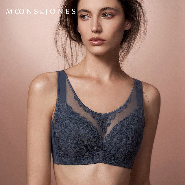 Big chest showed small underwear soft steel rings, gathered to adjust the drooping large -size bra, the female bra thin
