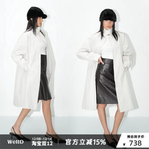 
WellD fashion model, old money soul! Three-dimensional tailoring is super wind-resistant! Multi-panel stand-up collar windbreaker jacket for women