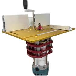 Woodworking Small Lathe Trimming Machine Inverted Electric Wood Milling Multi-Function Adjustable Base Lifting Platform Slotting Chamfering Milling Platform